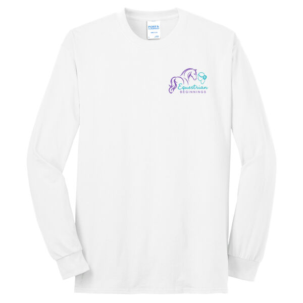 Equestrian Beginnings Left Chest/Back - Long Sleeve Core Blend Tee Thumbnail