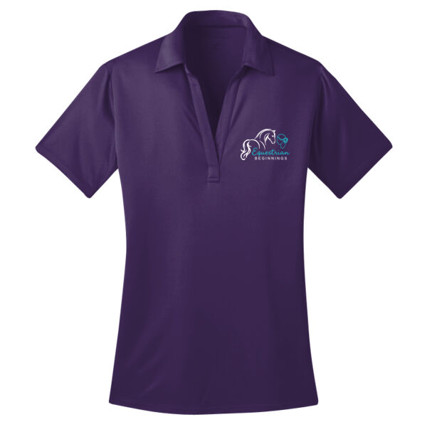 Embroidered Equestrian Beginnings - Women's Silk Touch Performance Polo Thumbnail