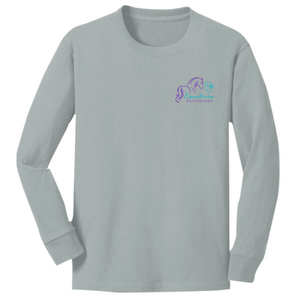 Youth Equestrian Beginnings - Youth Long Sleeve Core Cotton Tee Thumbnail